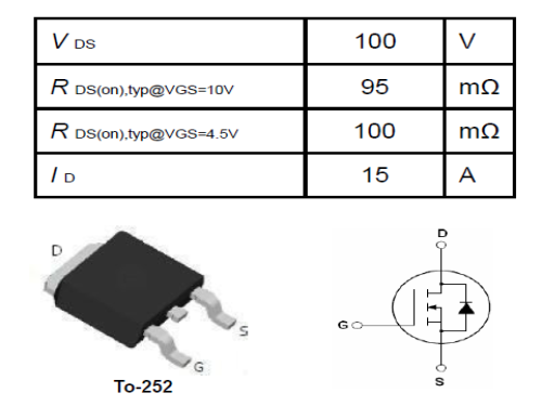 100V 15A国产N-MOS管PTD15N10封装TO-252