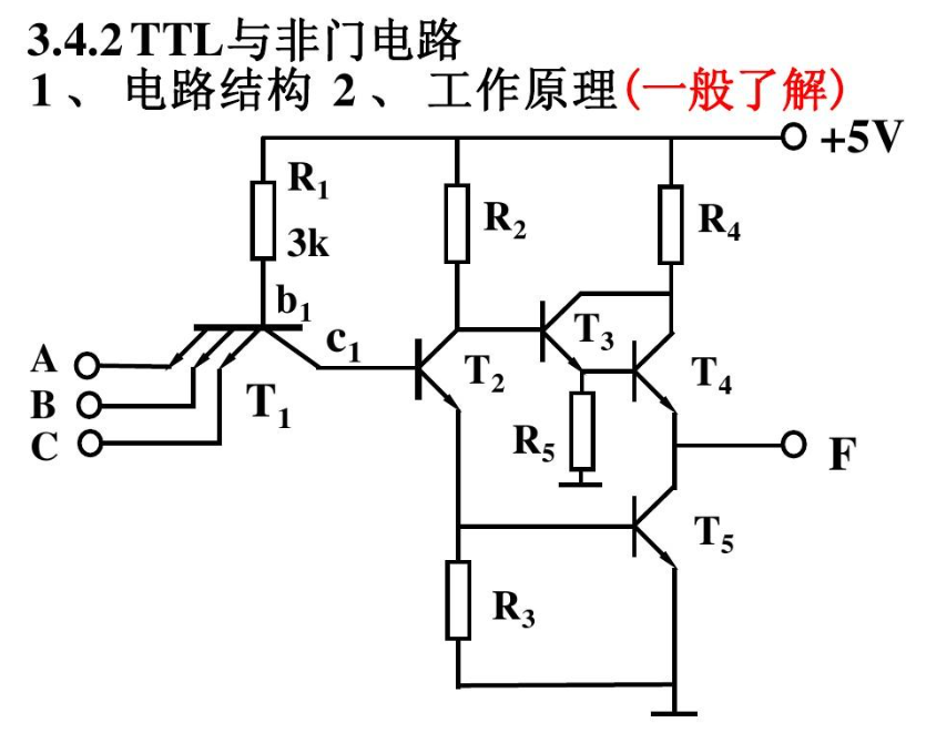 TTL与非门电路结构及工作原理图