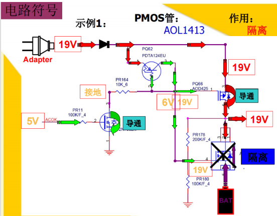 mos管在电路设计应用中的隔离作用原理展示图