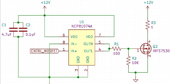 mosfet驱动电路图NCP81074A芯片