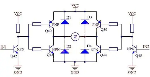 MOS管在电机H桥电路的基本原理设计图